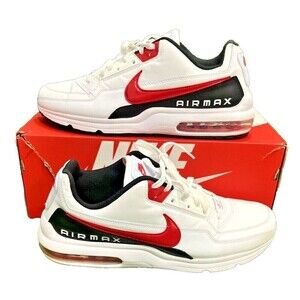Nike Air Max White and Red Athletic Shoes